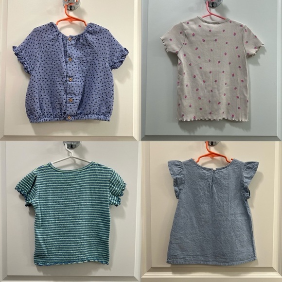 Bundle of 4 Girls Short Sleeve Tops Size 4-6 - Picture 2 of 7